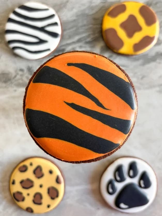Safari party themed cookies